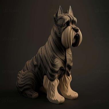 3D model Zwergschnauzer dog (STL)